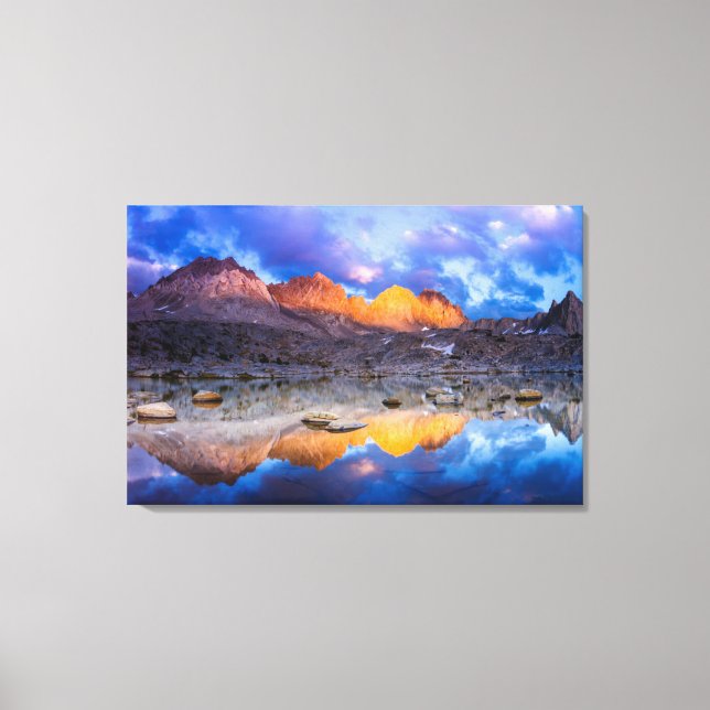 Lienzo Reflejo de montaña, California (Anverso)