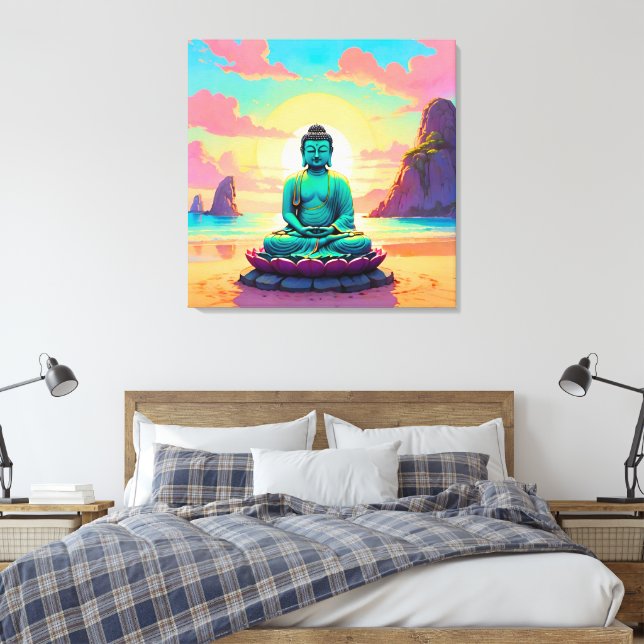 Lienzo Reflejo del atardecer de Buda (Insitu(Dormitorio))