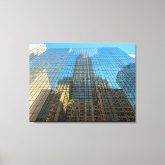 Lienzo Reflejo del Empire State Building en el edificio d