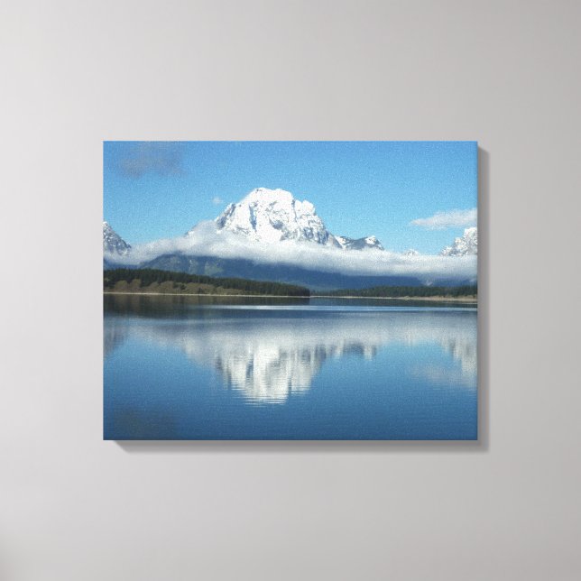 Lienzo Reflejo del Monte Moran en Grand Teton (Anverso)