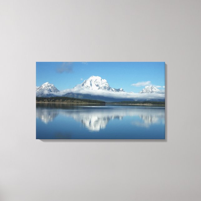 Lienzo Reflejo del Monte Moran en Grand Teton (Anverso)