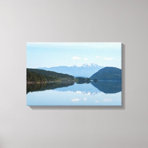 Lienzo Reflejo en un lago - Isla de Vancouver, Canadá