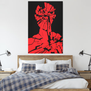 Lienzo Reflejo Rojo Destrozado