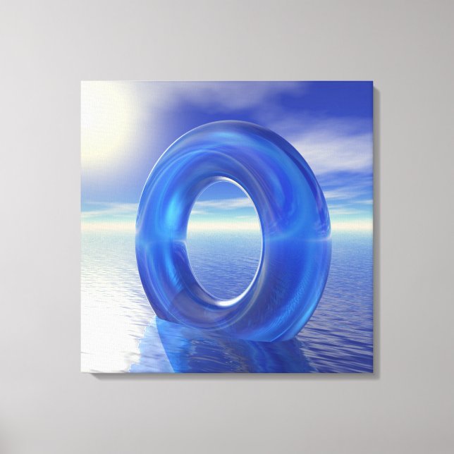 Lienzo Reflejos Azules (Anverso)