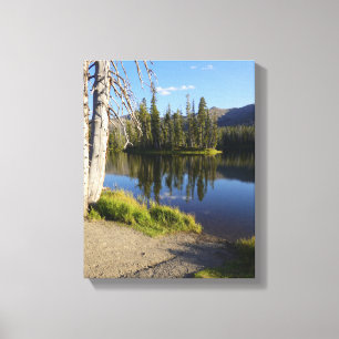 Lienzo Reflejos del lago Sylvan en Yellowstone
