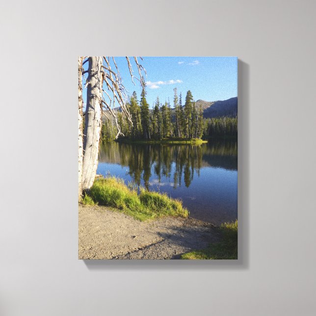 Lienzo Reflejos del lago Sylvan en Yellowstone (Anverso)