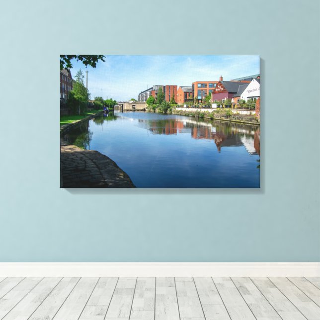 Lienzo Reflejos en el Canal, Wakefield (Insitu (piso de madera))