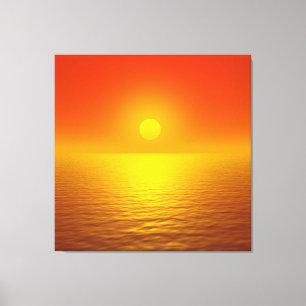 Lienzo Reflexión del atardecer