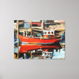 Lienzo Reflexión del barco