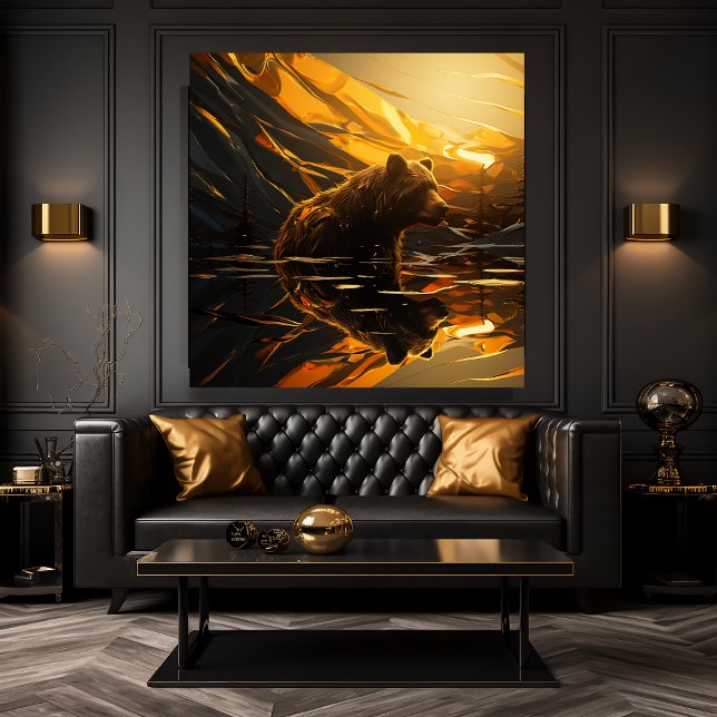 Lienzo Reflexión del oso (For Illustration Purposes Only.
Actual Size May Vary.)