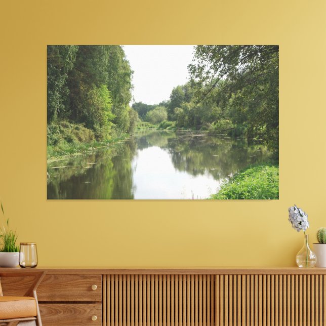 Lienzo Reflexión del río tranquilo (Insitu (Sala de estar))