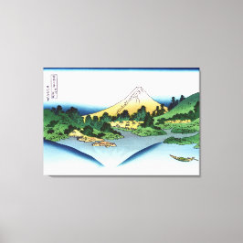 Lienzo Reflexión en el lago Misaka, provincia de Kai