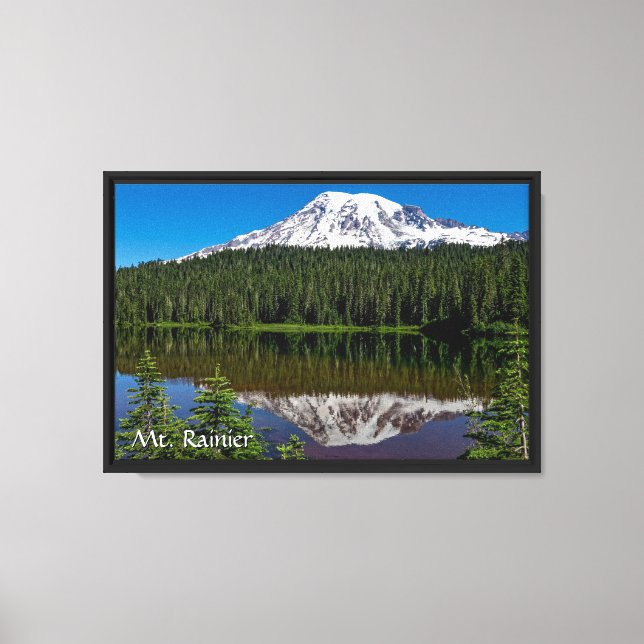 Lienzo Reflexión - Monte Rainier, Washington (Anverso)