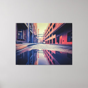 Lienzo Reflexión sobre el callejón urbano