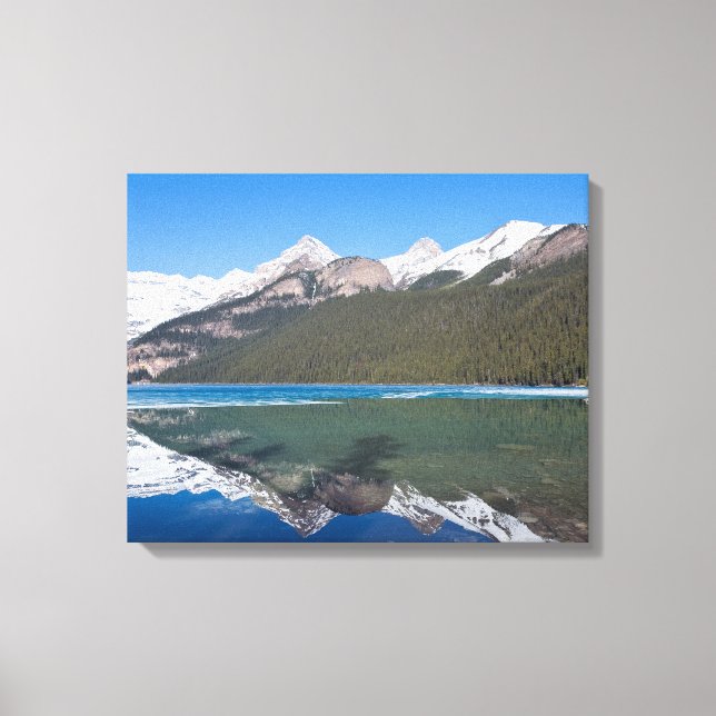 Lienzo Reflexión sobre el lago Louise - Banff NP, Canadá (Anverso)