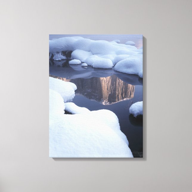 Lienzo Reflexión sobre la montaña en el río 2 (Anverso)