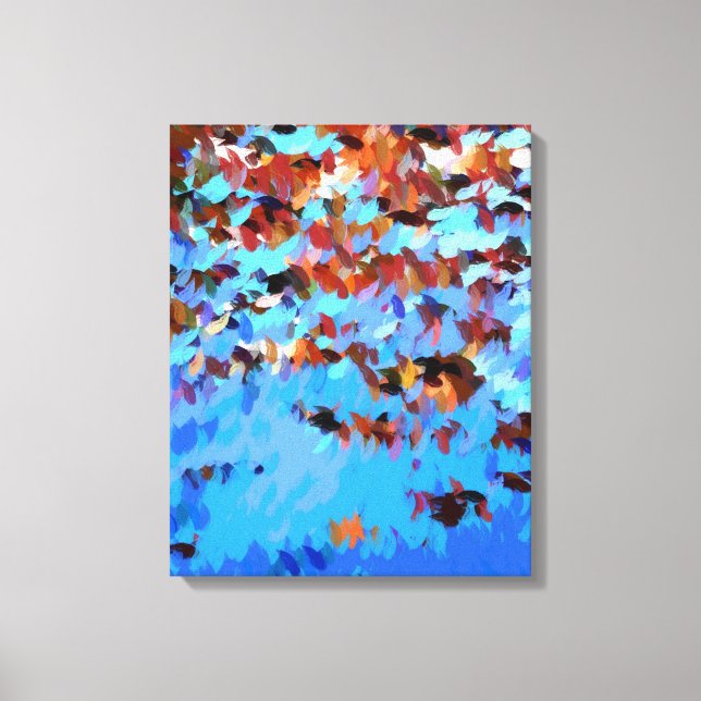 LIENZO REFLEXIONES DE ÁRBOLES DE AGUA RÍO (Anverso)