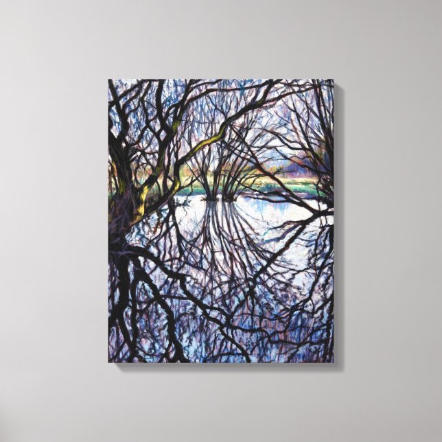 Lienzo Reflexiones de estanques 2009 (Anverso)