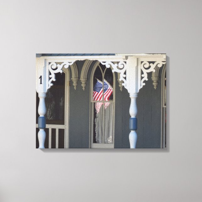 Lienzo Reflexiones de la bandera - Viñedo de Martha (Anverso)