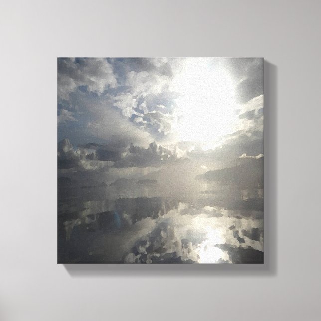 Lienzo Reflexiones después de la tormenta - Resumen de la (Anverso)