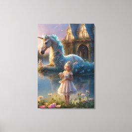 Lienzo Reflexiones encantadas: El santuario de Unicornio