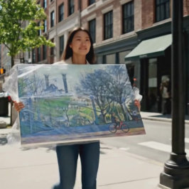 Lienzo Reflexiones sobre la vereda de Detroit