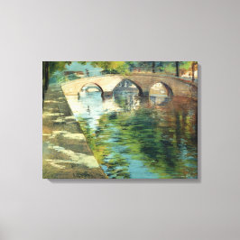 Lienzo Reflexiones sobre las aguas de un canal