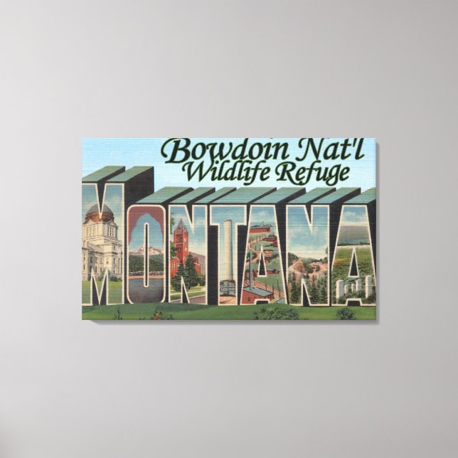 Lienzo Refugio de vida silvestre Bowdoin Nat'l, Montana (Anverso)