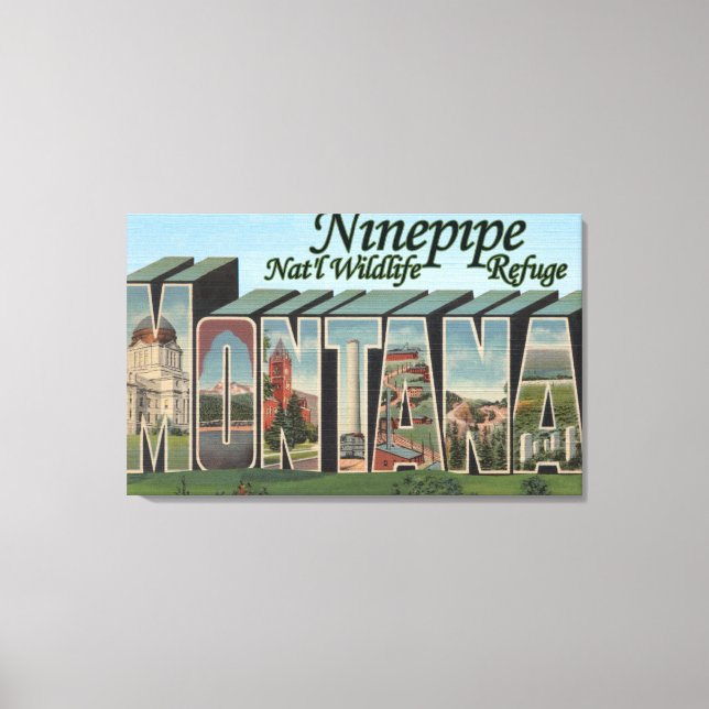 Lienzo Refugio de vida silvestre Ninepipe Nat'l, Montana (Anverso)