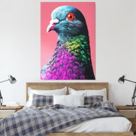 Lienzo Regal Pigeon Majesty Vivid Realist Bird Portrait