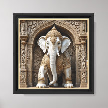 "Regal White Elephant Canvas Wall Art - Sagrado