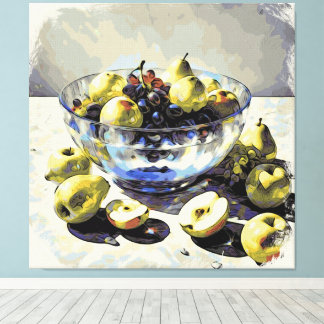Lienzo *~* Regalo artístico SC6 Fruit Crystal Bowl still 