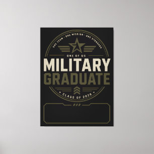 Lienzo Regalo con nombre personalizado para graduado mili
