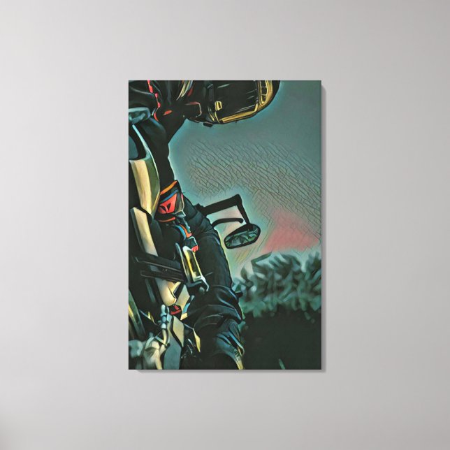 Lienzo regalo de amante de las carreras de motocicletas (Anverso)