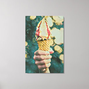 Lienzo Regalo de amante de los helados