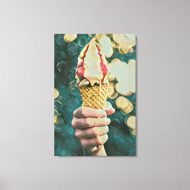 Lienzo Regalo de amante de los helados (Anverso)