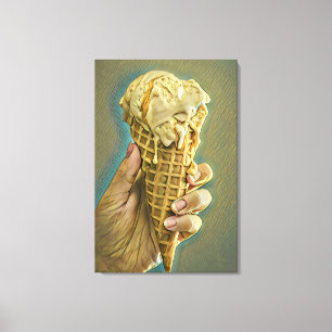 Lienzo Regalo de amante de los helados
