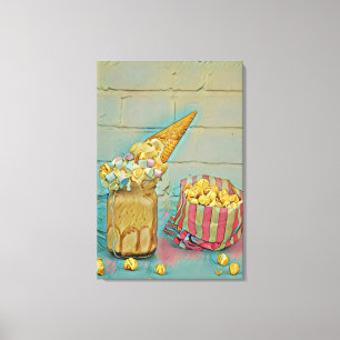 Lienzo Regalo de amante de los helados