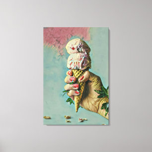 Lienzo Regalo de amante de los helados