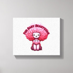Lienzo Regalo de belleza para bebé de cuatro años para el