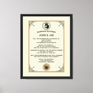 Lienzo Regalo de bendición de matrimonio