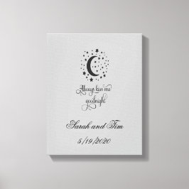 Lienzo Regalo de boda Siempre Bésame Buenas Noches