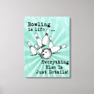 Lienzo Regalo de Bowling Lover, regalo del jugador de Bow