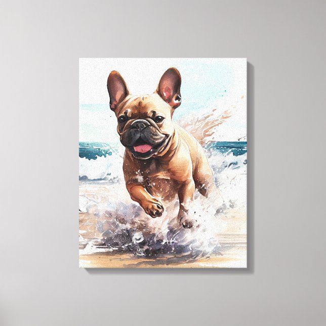 Lienzo Regalo de Bulldog Francés Frenchie (Anverso)