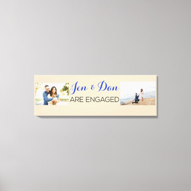 Lienzo Regalo de compromiso de personalizado (Anverso)