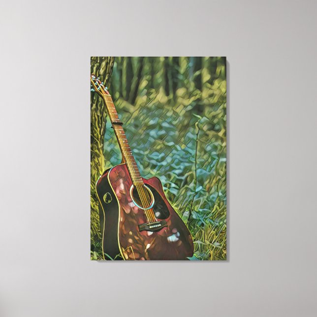 Lienzo Regalo de cumpleaños de Guitariano (Anverso)