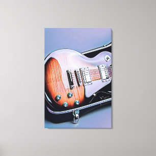 Lienzo Regalo de cumpleaños de guitarrista vintage