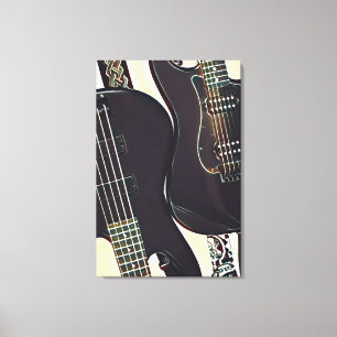 Lienzo Regalo de cumpleaños de guitarrista vintage