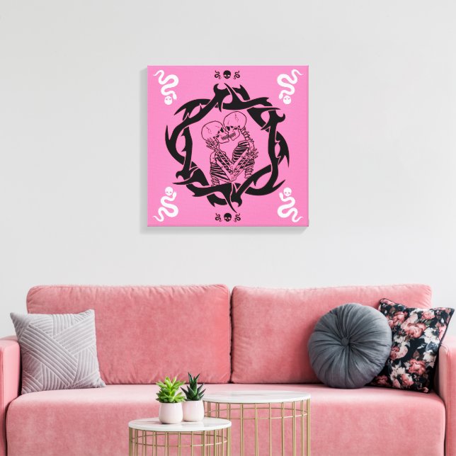 Lienzo Regalo de enamorados románticos de rosa oscura gót (Insitu (Sala de estar))