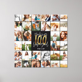Lienzo Regalo de escritura fotográfica de 100 años modern